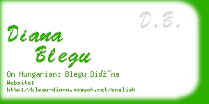 diana blegu business card